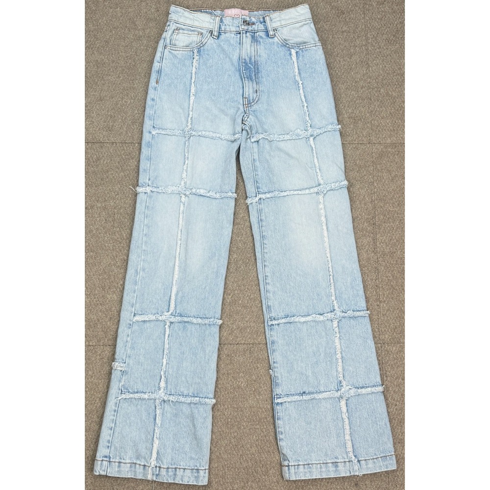 Revise Ruffled Patchwork Bootcut 5 Pocket Women's Denim Jeans Size 25